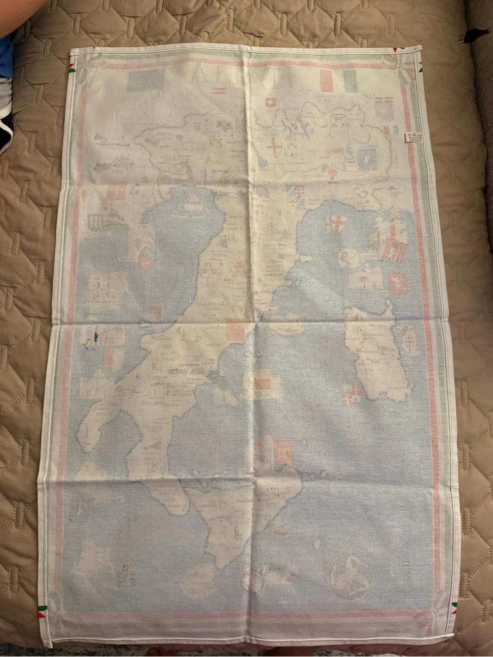 Made in Italy Italia Map Decorative Tea Towel 33.5” x 21.5”
